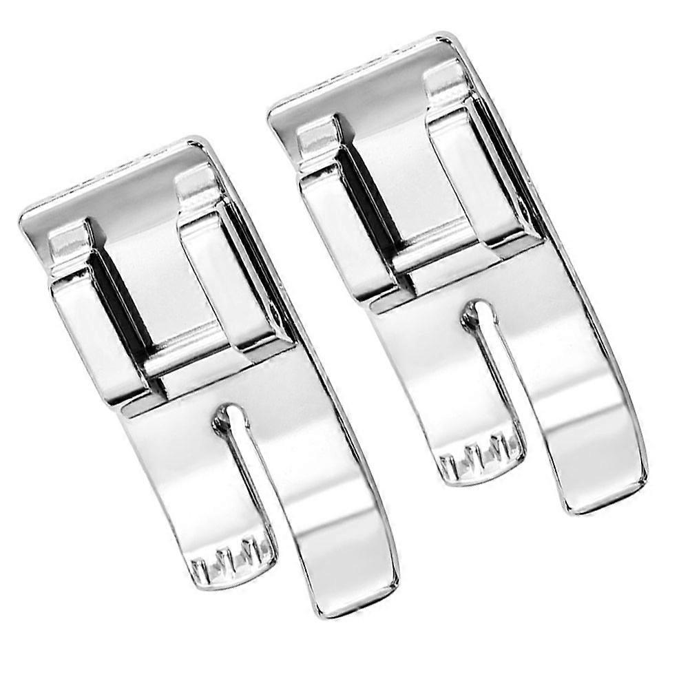 Straight Stitch Presser 2Pcs Silver Durable Alloy for Sewing Machine Use