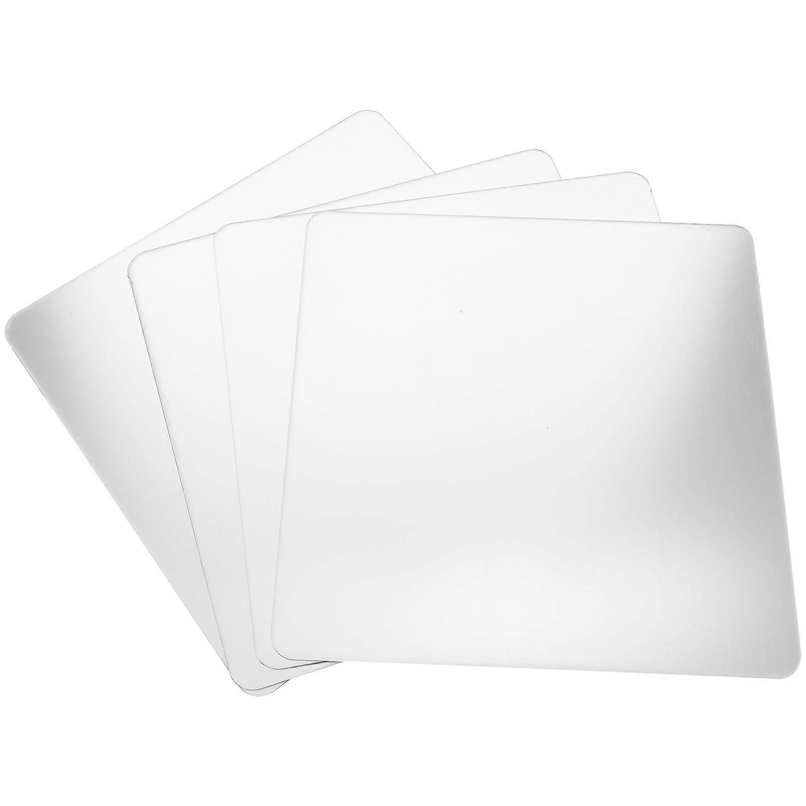 Shatterproof Wall Mirror Tiles Adhesive Square For Bathroom 4Pcs