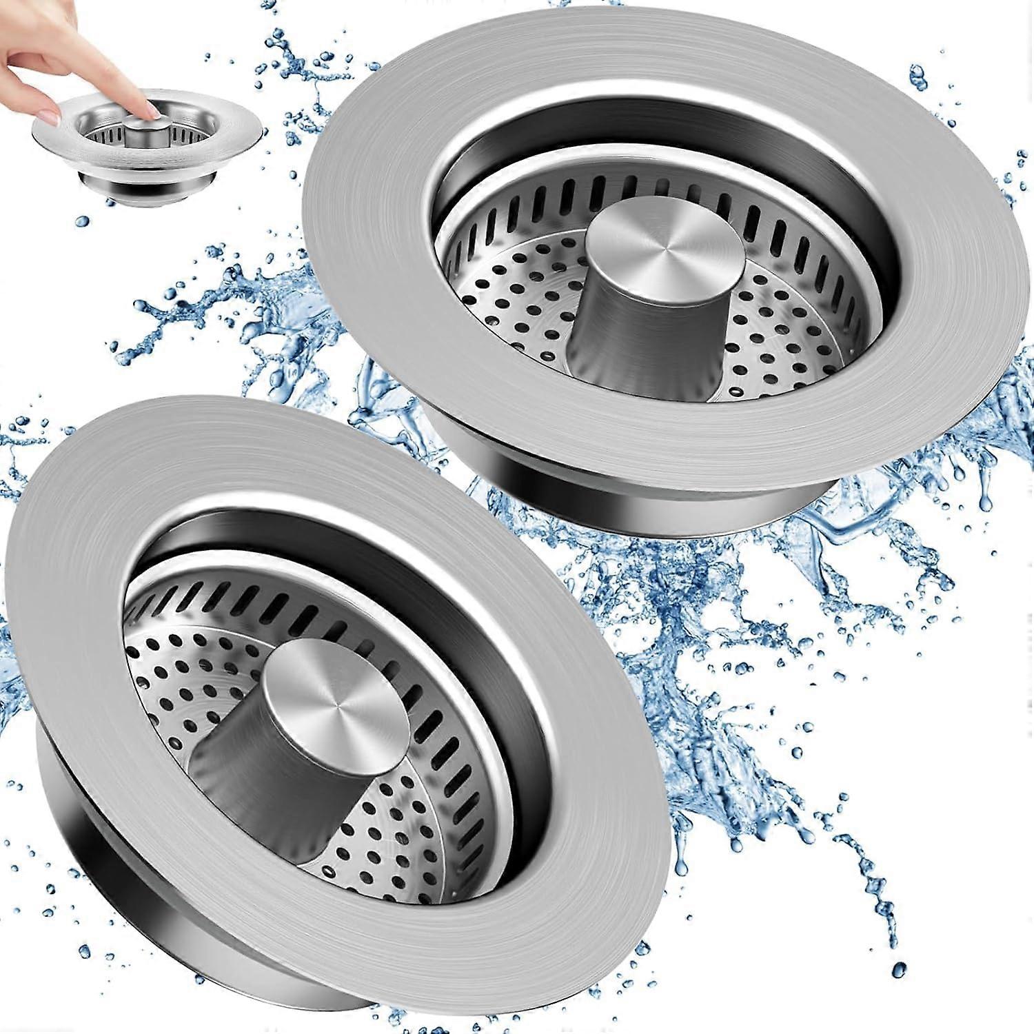 Kitchen Sink Stopper, with Anti-Clogging Strainer