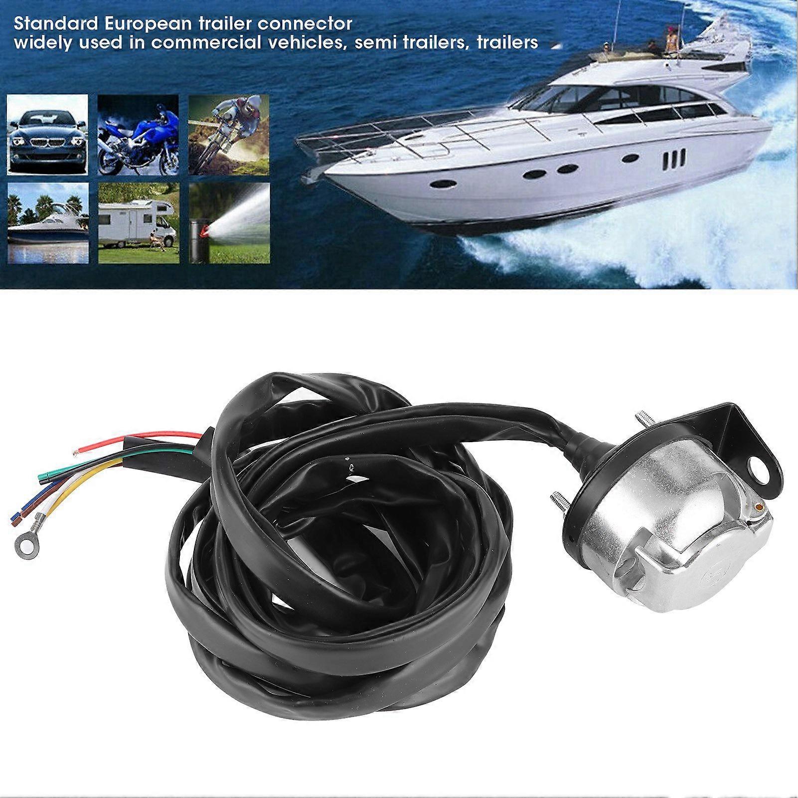 7-pin European trailer connector, 2 m cable for commercial vehicles and semi-trailers