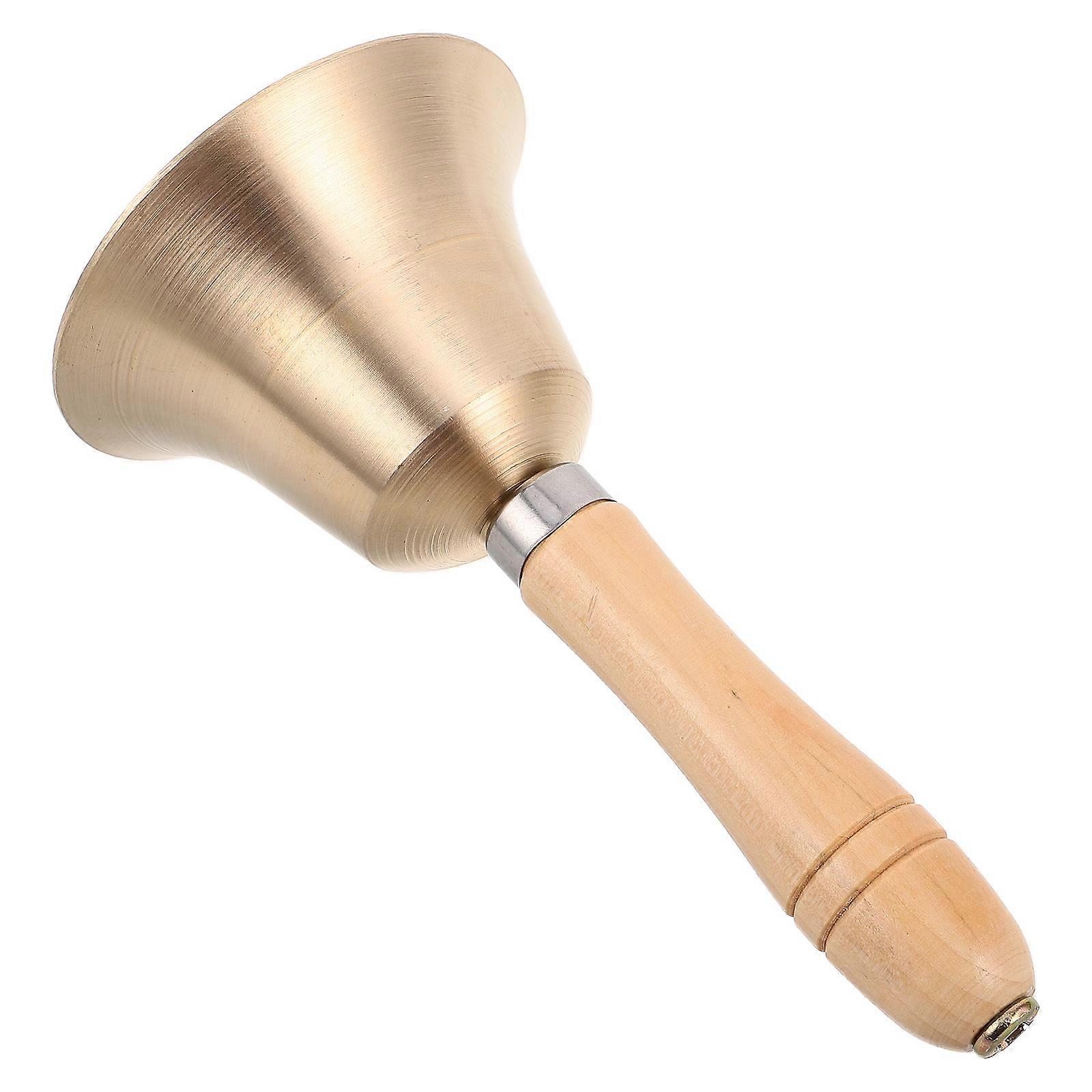 Calling Attention Bell Bamboo Christmas Dinner Party Ergonomic Handle 1Pcs