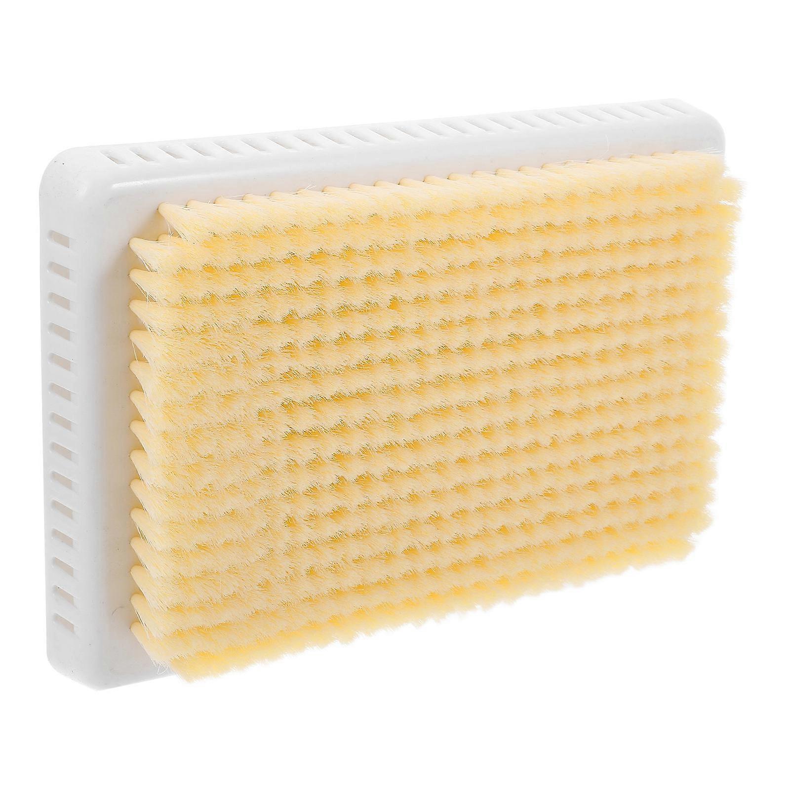 Shower Back Scrubber Wall Mounted Beige Plastic with Soft Bristles for Home Use