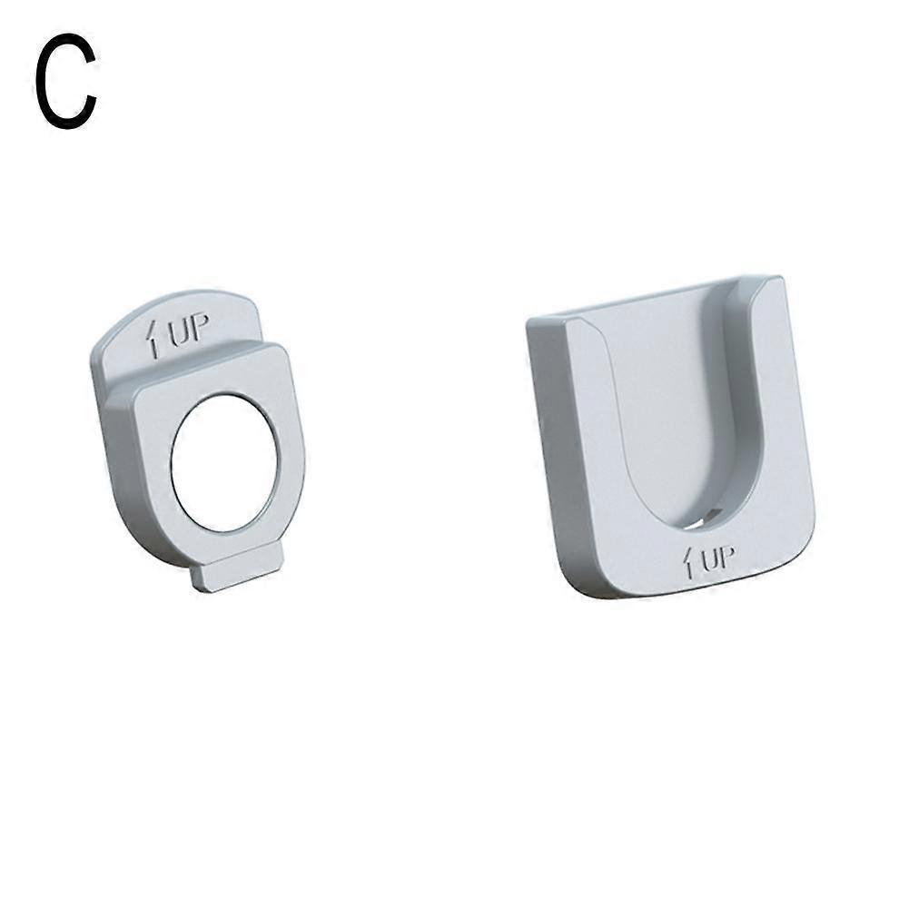 حامل جهاز التحكم عن بعد المغناطيسي ملصق الحائط المثبت خطاف S رمادي 4 * 4 * 1 سم