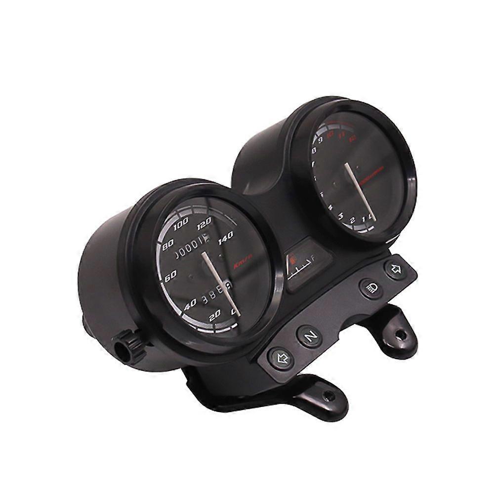 Motorcycle Speedometer Odometer and Tachometer Gauge Dual Display Instrument with Black Bracket Fit For YBR~125 2005~2009 MK46634