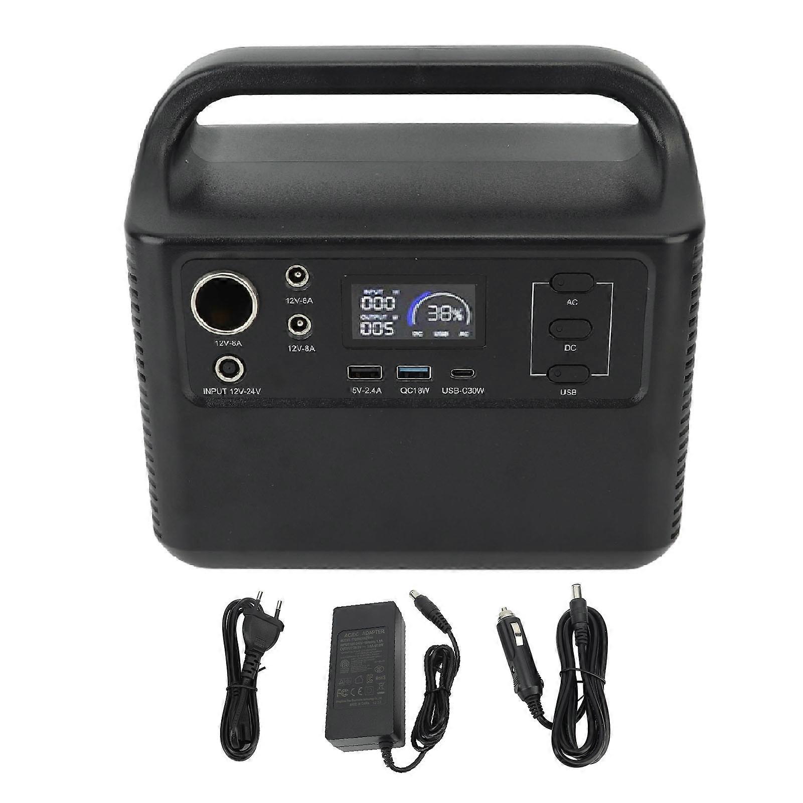300W Portable Power Station, Outdoor Emergency Power Supply, Pure Sine Wave, DC Outlet for Camping, Travel, Hunting, EU Plug 100-240V