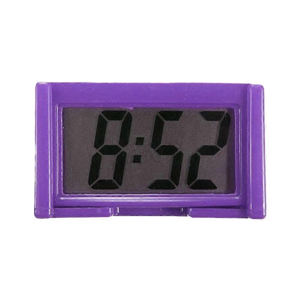 Mini LCD Digital Clock Large Display with Adhesive Pad for Car Dashboard Desk Office Home Time and Date