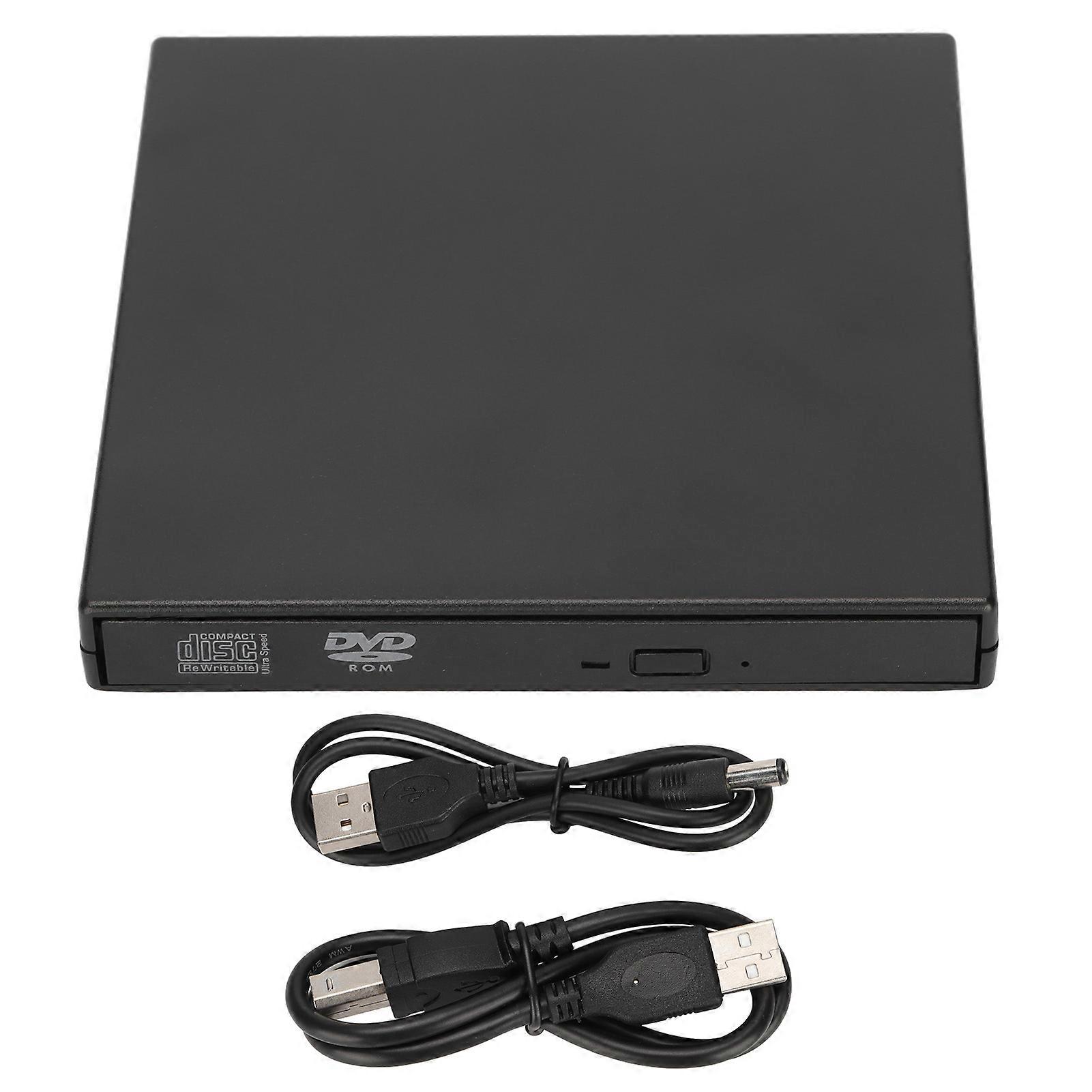 Ultra Slim USB External Optical Drive, Portable DVD/CDRW Optical Drive for Laptop and Desktop