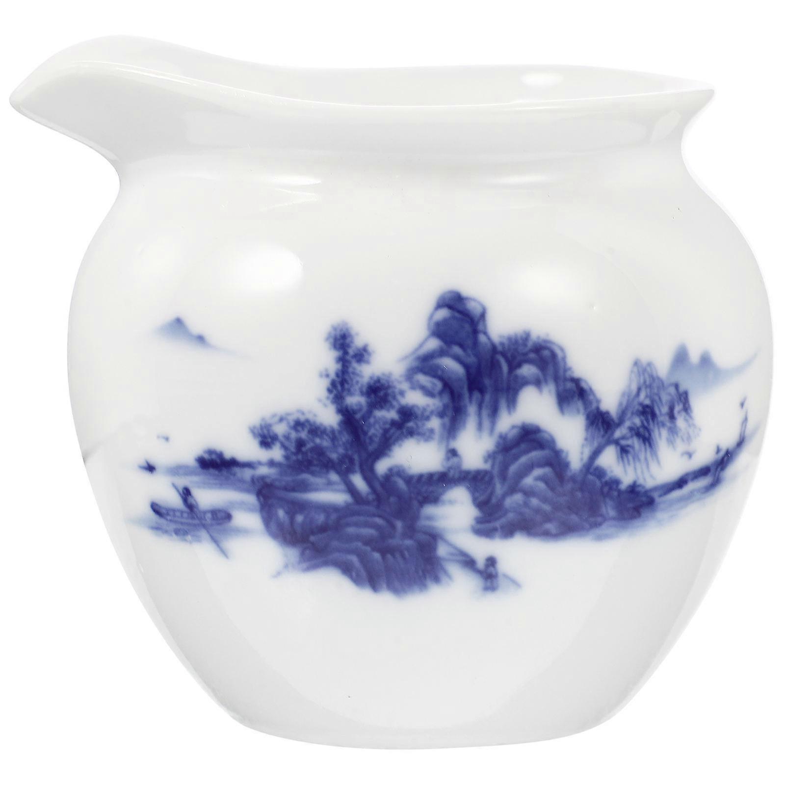 Sauce Gravy Boat Ceramic Pouring Sauce Dispensing for Western Restaurant Use 8X6.5X8CM 1Pcs
