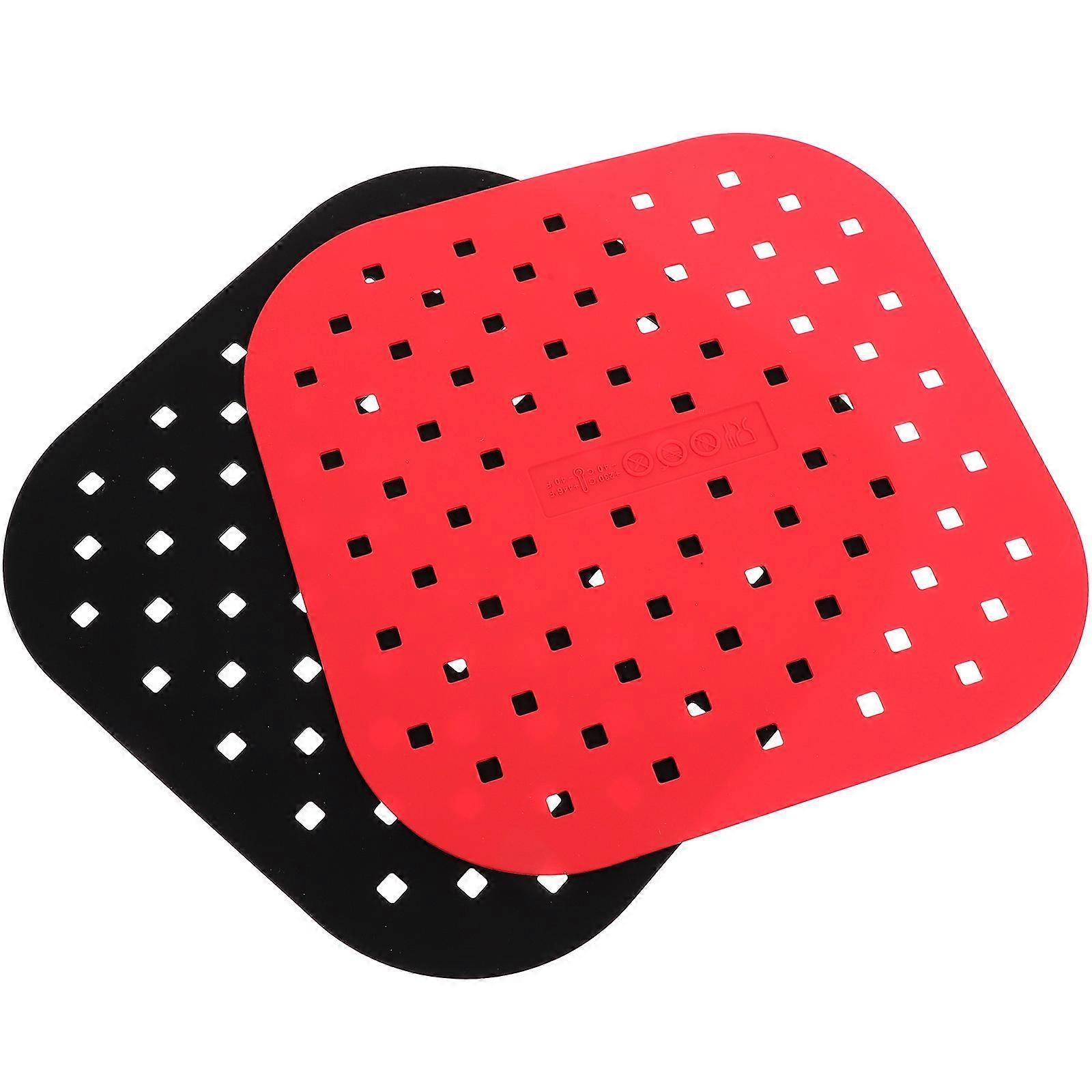 Heat Resistant Silicone Mat Non-Stick Air Fryer Insulation Pad For Cooking 2Pcs