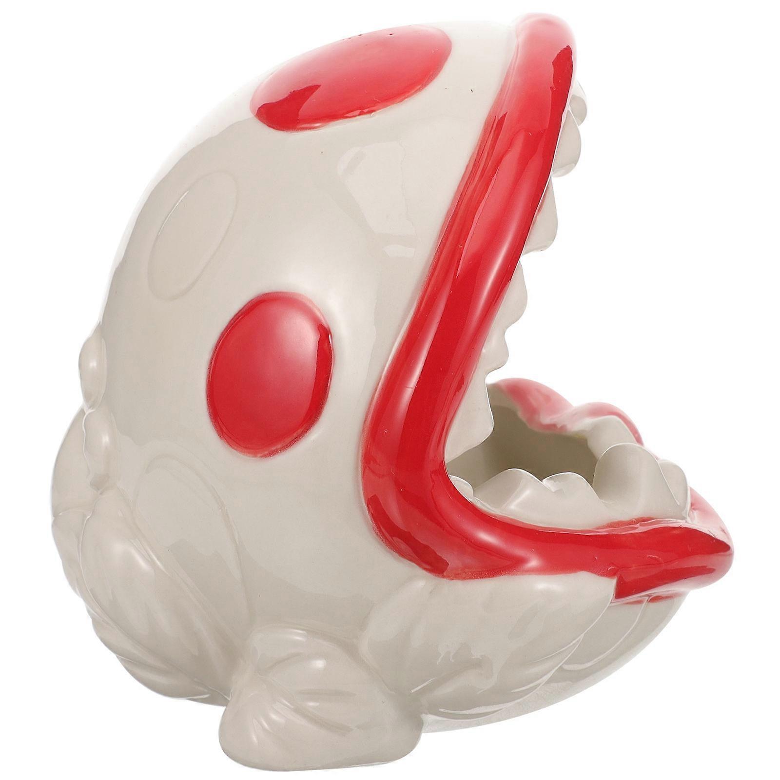 Ceramic Hamster Nest Cartoon Shape For Hamster Owners 12x10cm Private Space Red 1Pack