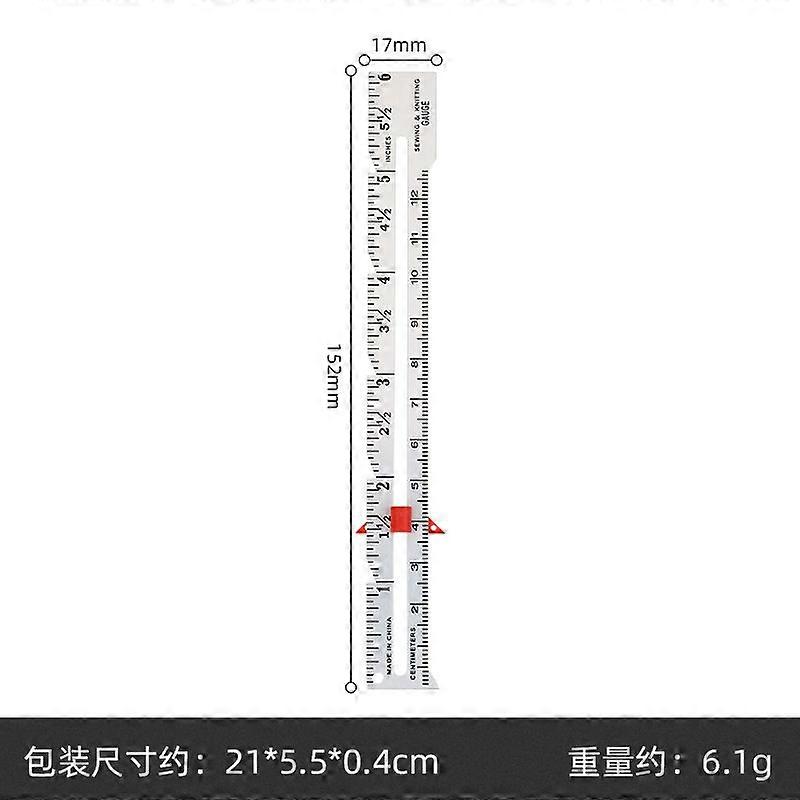 2pcs Sewing Ruler: Seam Allowance Guide Ruler for DIY Quilting Button Position Gauge Craft Tool for Tailor and Sewing Projects