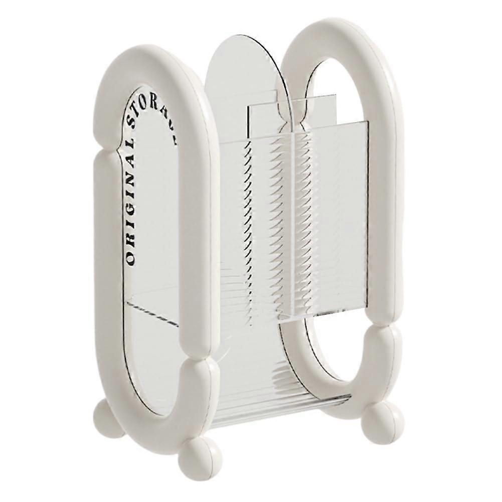 Cosmetic Brush Organizer, Non-Slip, Minimalist White Design for Bathroom Vanity, Compact Size and Durable Material