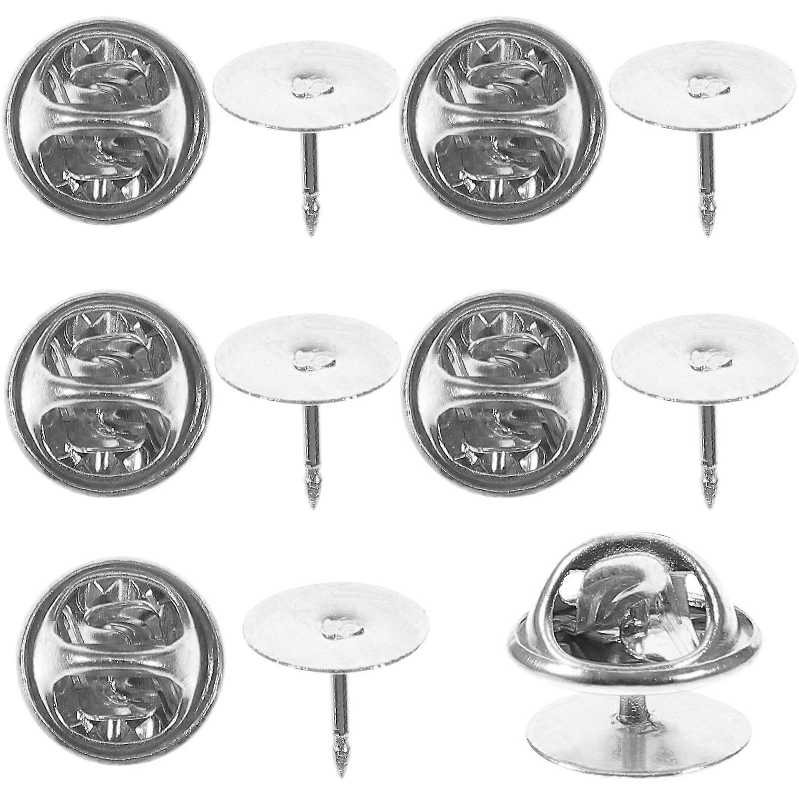 Pin Clasps Back Locking Enamel Pin Back Locking Badges Craft Making 10mm 50 Sets