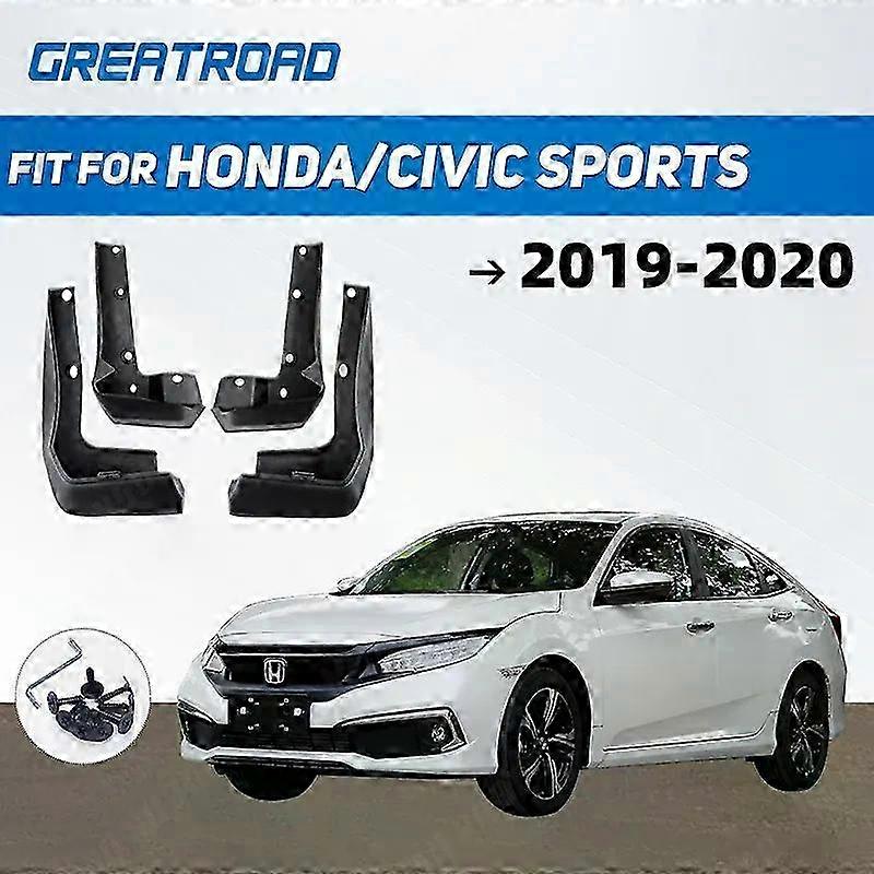 Car Mud Flaps Splash Guards Mudguards for Fender Mudflaps Accessories for Compatible with Honda Civic Sports 2019 2020