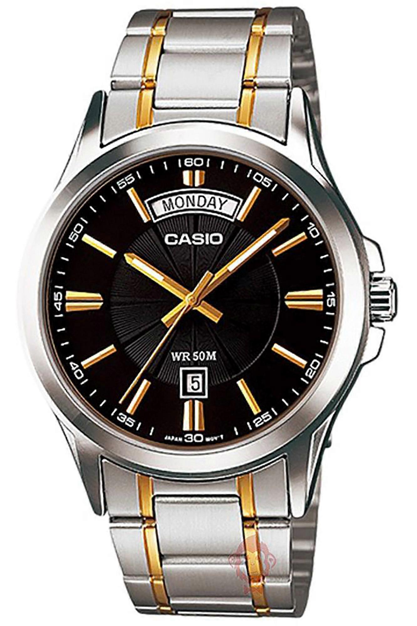 CASIO Collection MTP-1381 MTP-1381G-1A - Analogo al quarzo maschio in acciaio inossidabile