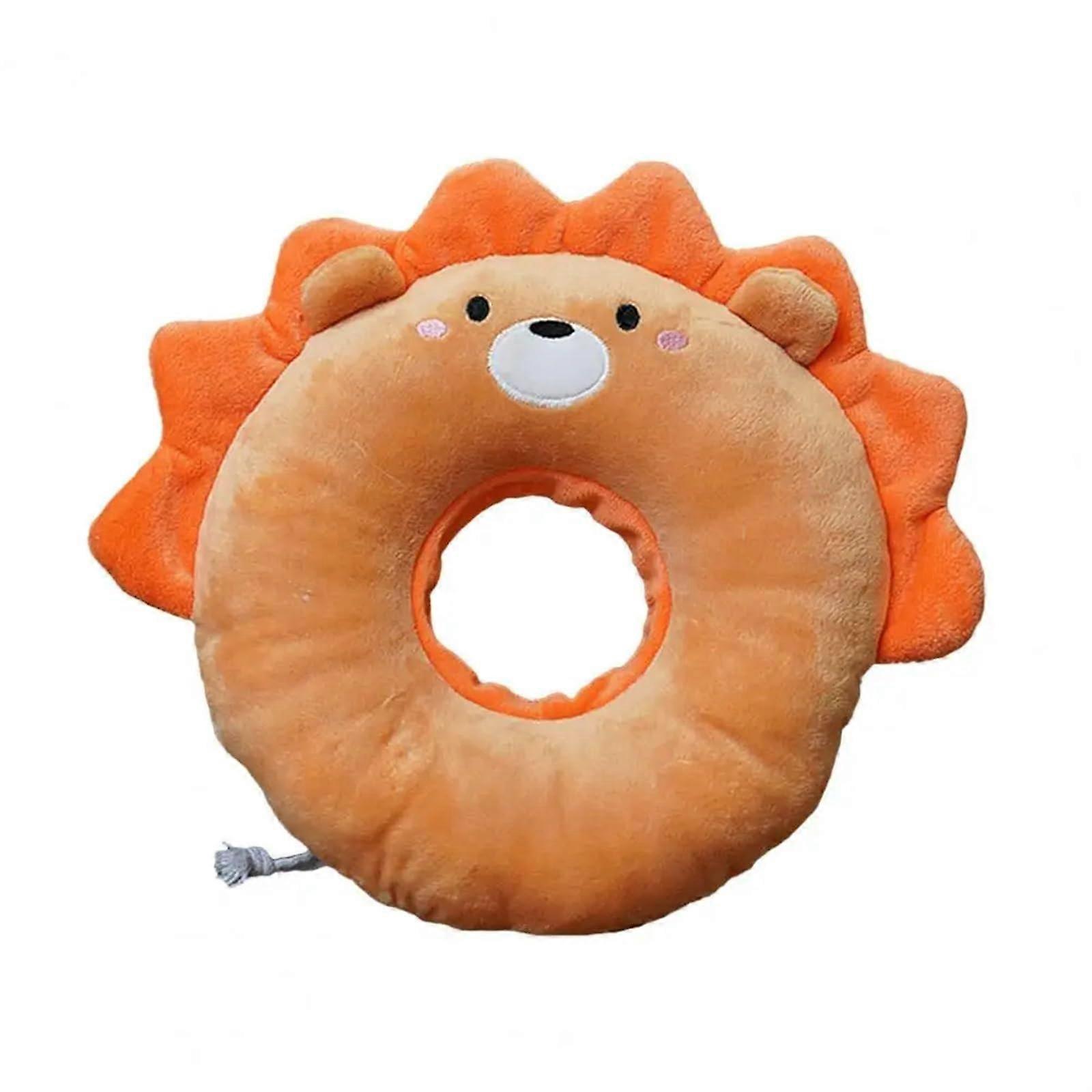 Cat Recovery Collar, Nylon Cartoon Cat Cone for Post-Surgery, Adjustable Size L, Orange Pet Accessory