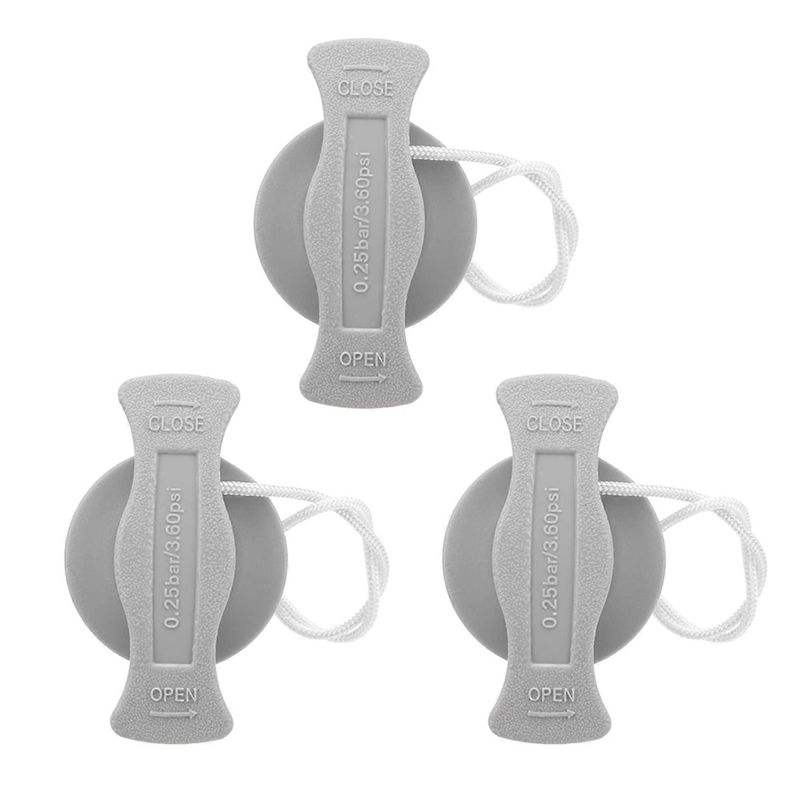 Kayak Inflatable Replacement Air Plug 8 Teeth PVC Valve - Durable Professional Pack of 3 for Inflatable Kayaks