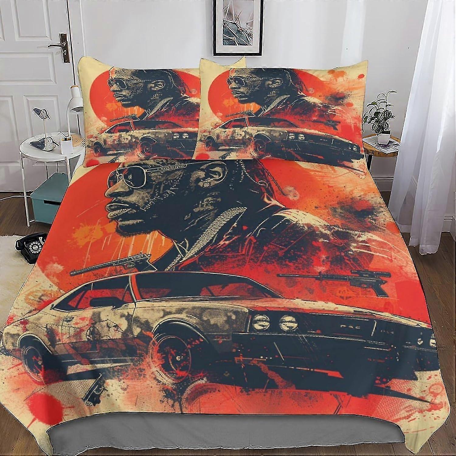 Comforter Cover Set with Hidden Zipper Closure - Luxurious Microfiber Anime Bedding with 3D Print, Complete 3-Piece Set for Certain Brand