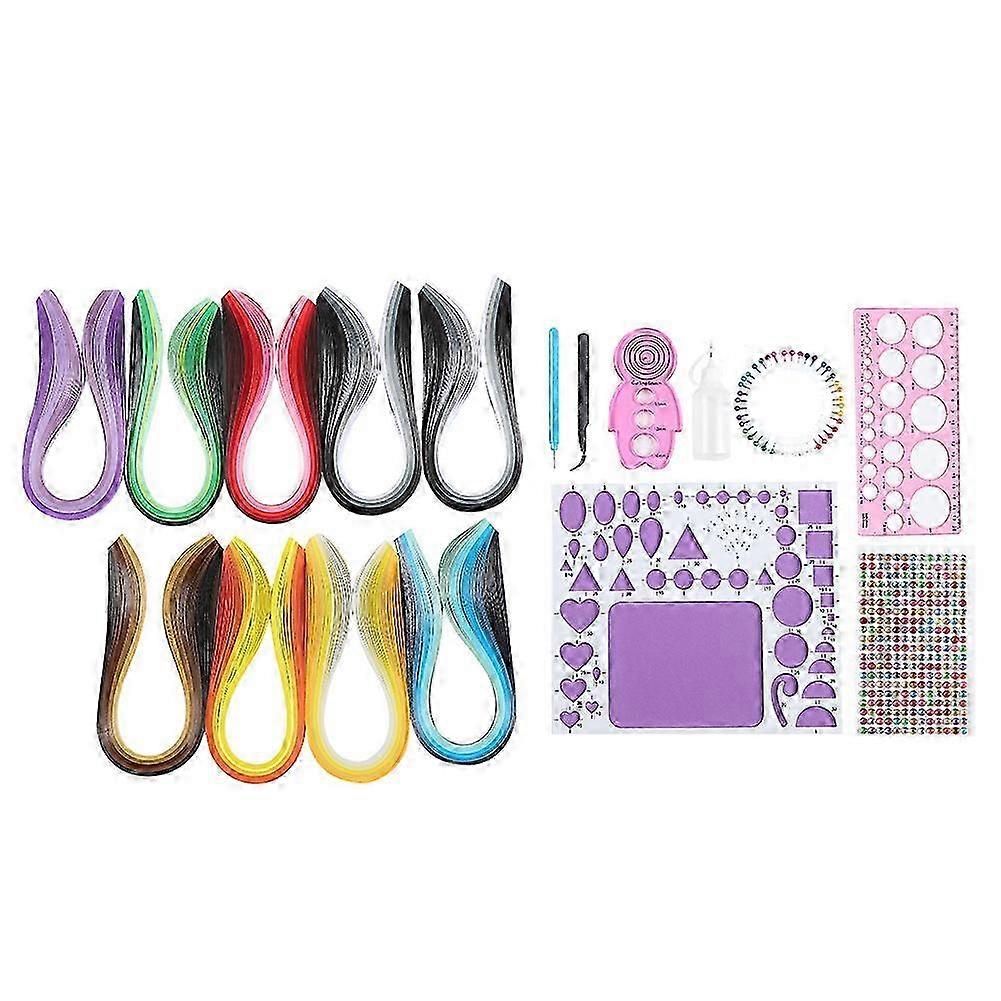 Paper Quilling Starter Kit Gradient Ramp Script DIY Handmade Art Craft 565 Tool Set