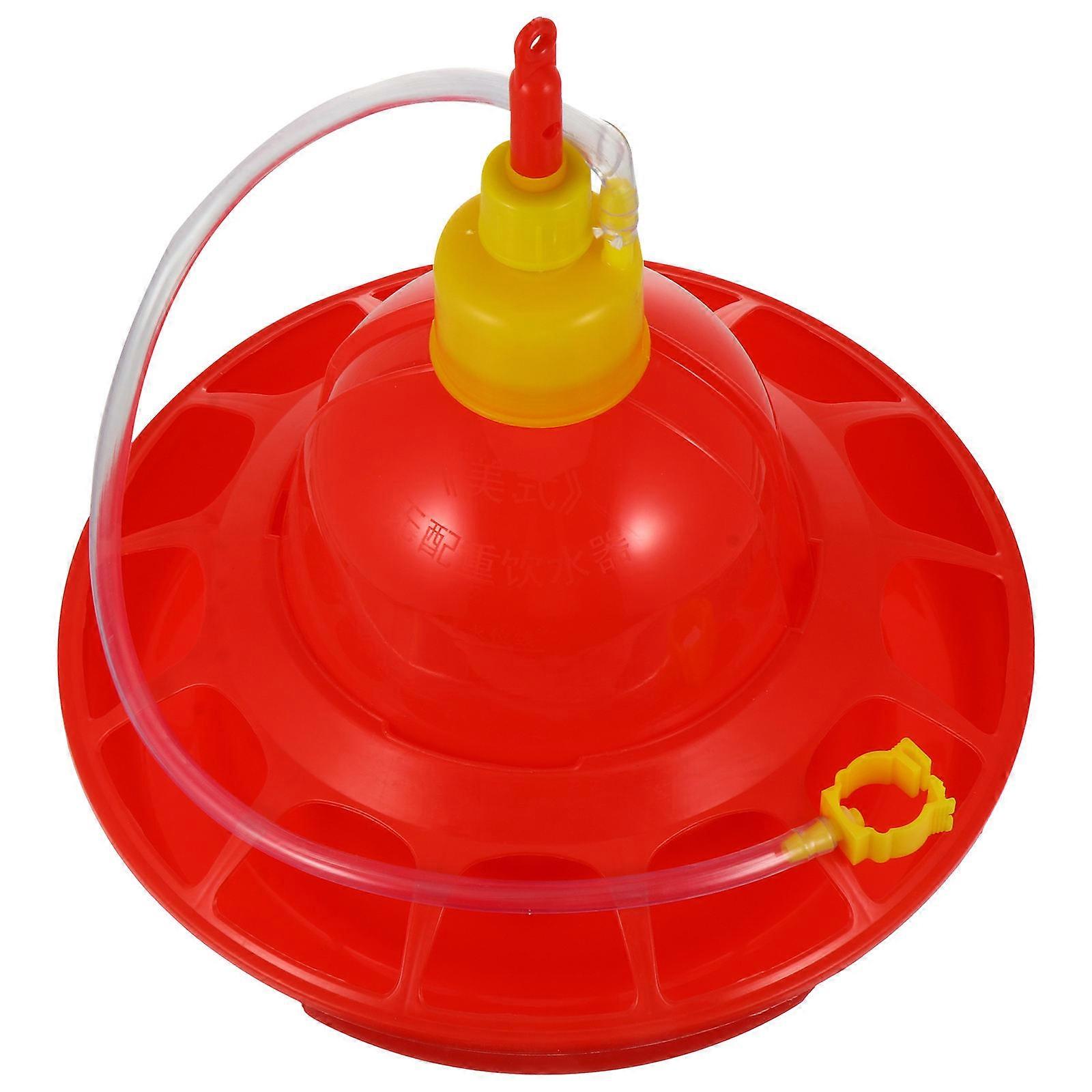 Plastic Poultry Water Feeder Crack Resistant Farm Use For Chickens 37x37cm 1Pcs