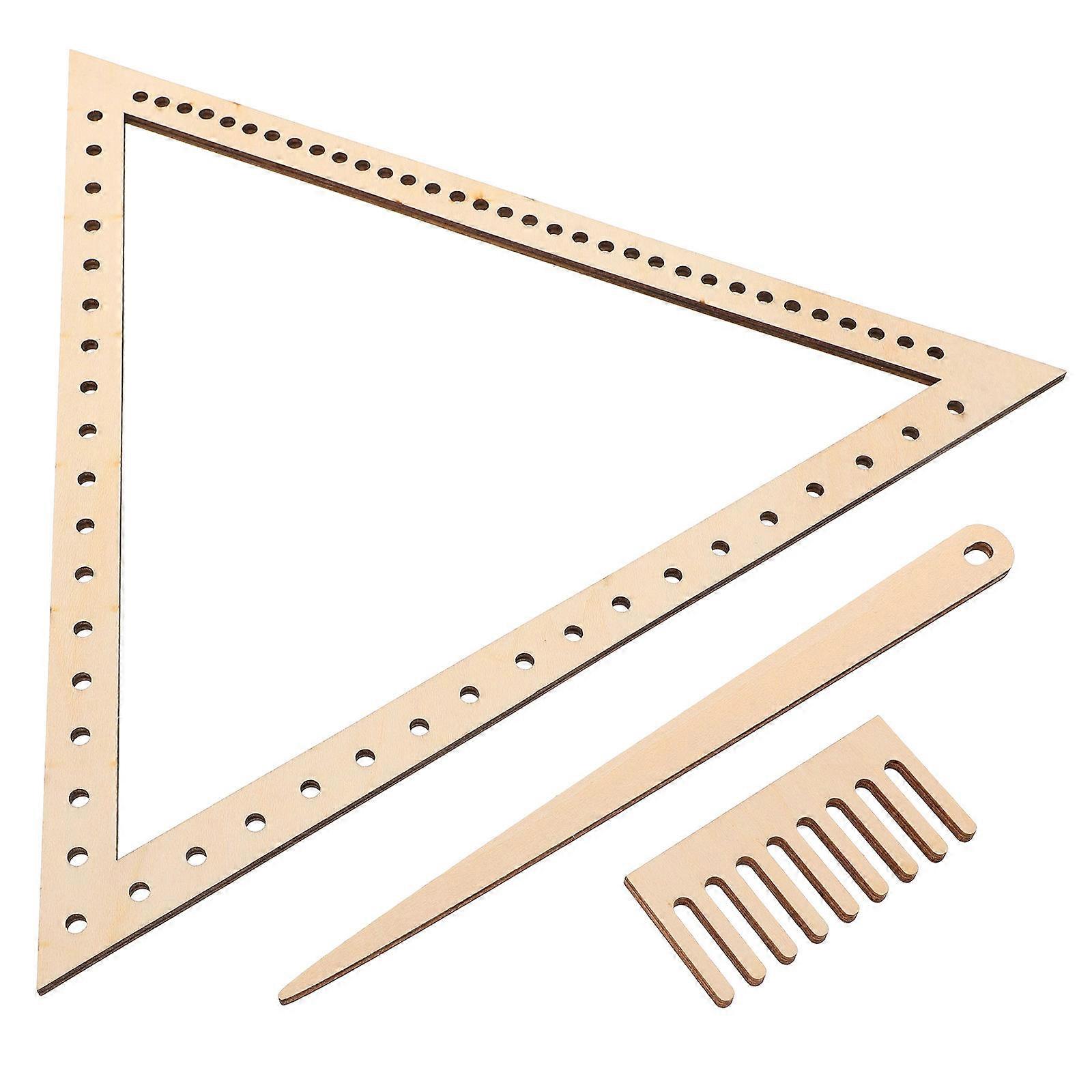 Handcraft Weaving Loom Weaving Accessories Portable Storage Triangle Weaving Board 1Set