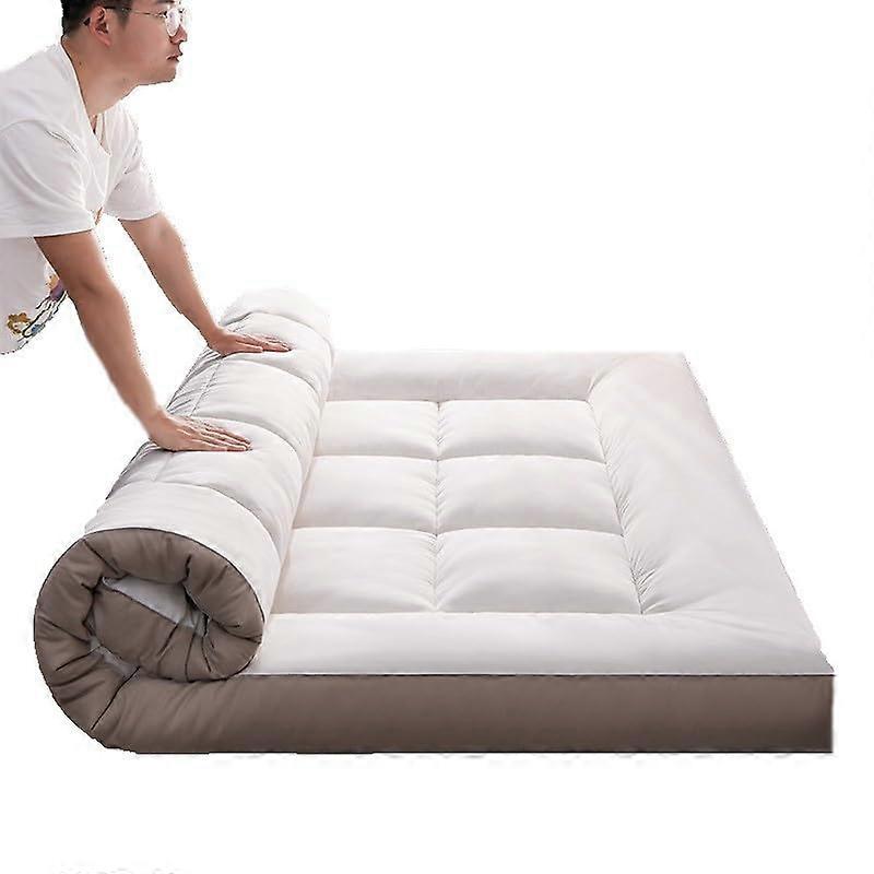 Thick, breathable futon mattress, portable camping mat, suitable for camping and travel, 200 x 90 cm (Gray, 200 * 220 cm) 200*220 cm Gray.