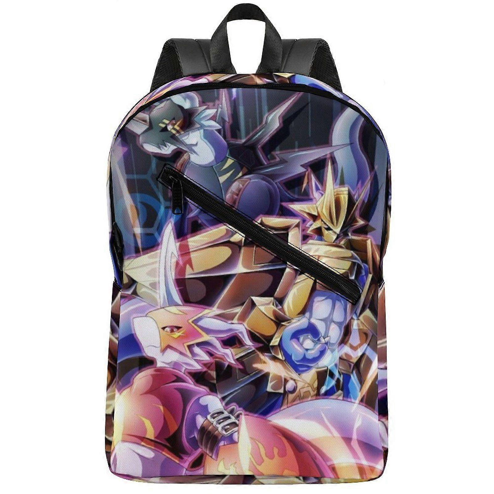 a3726 Digimon Lightweight School Backpack Featuring Cushioned Back Support and Spacious Storage Compartments m3726