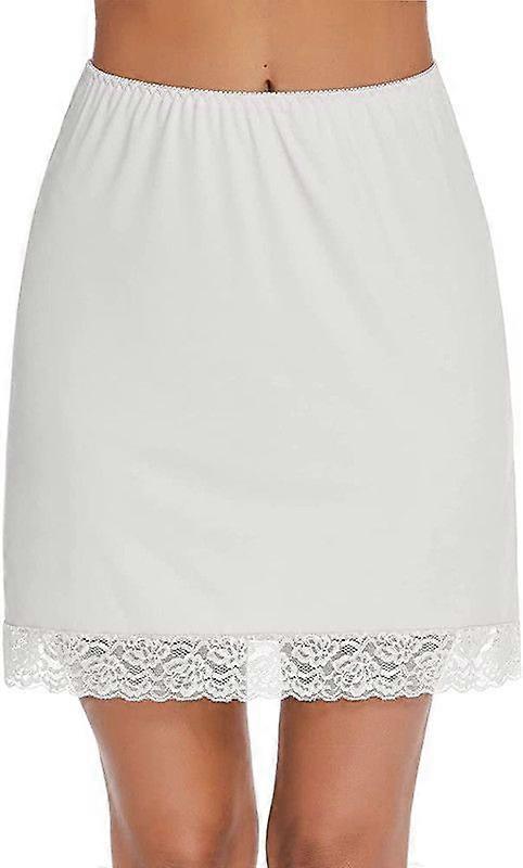 Half Slips for Women Underskirt Short Lace Trim Above Knee Half Slip