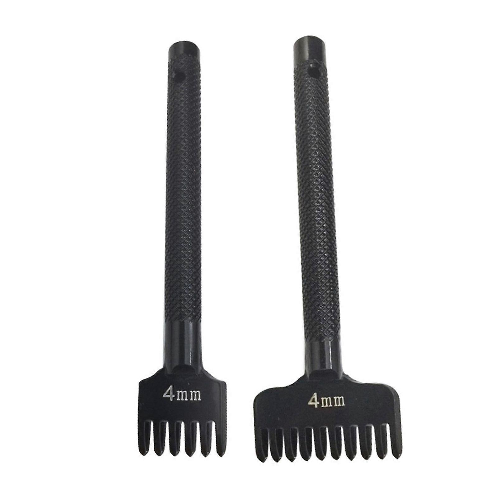 6/10 Prong Rhombus Hole Lacing Stitching Chisel 4mm Leather Prong Punch Tool Prong Punch Leather Craft Tool Easy to Use