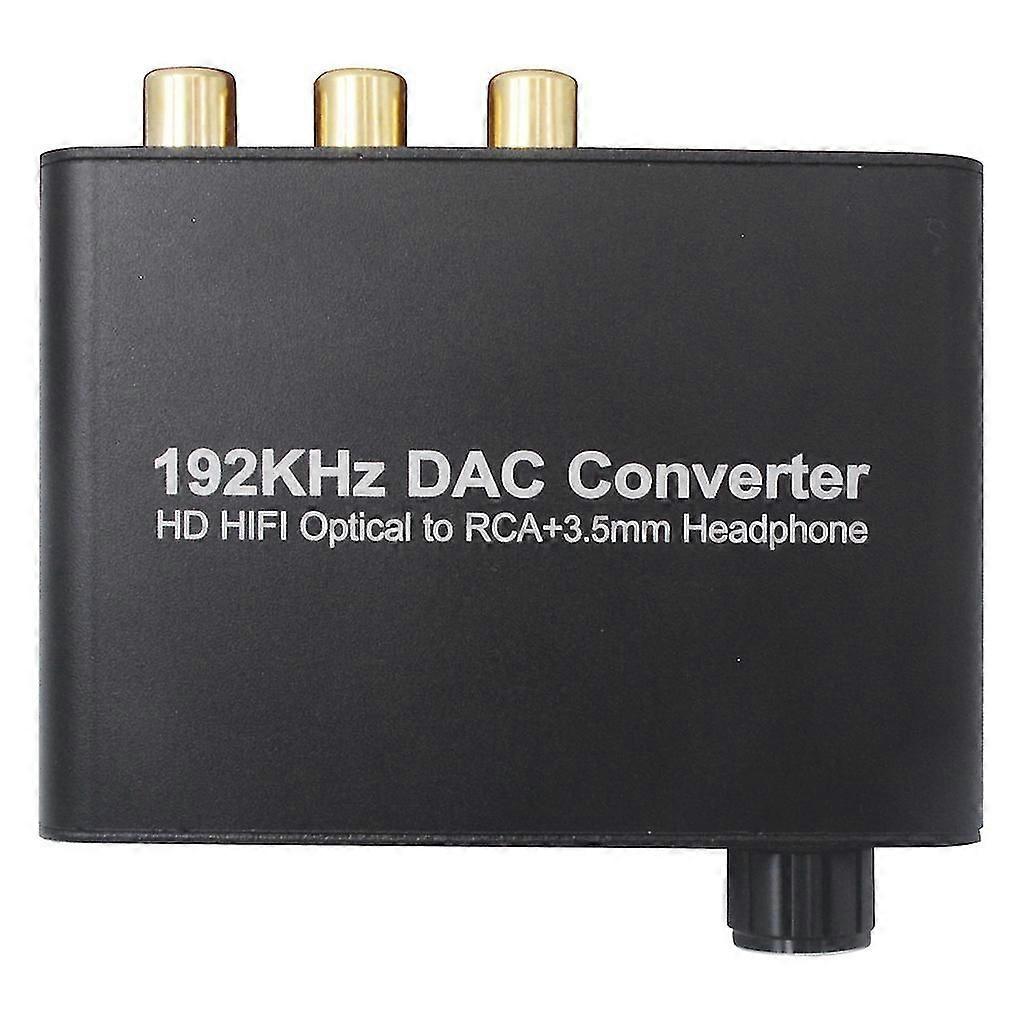 Digital Audio Decoder 192kHz DAC Volume Control Toslink Coaxial Converter