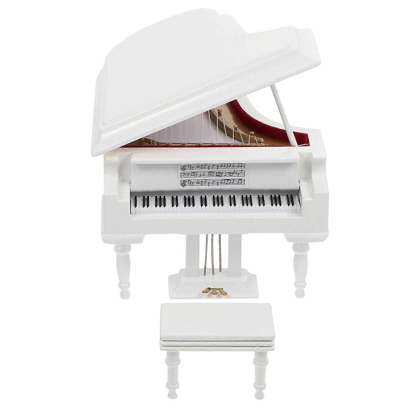 Instrument Music Box White Plastic Practical Simple present 14x11x9CM 1Pack
