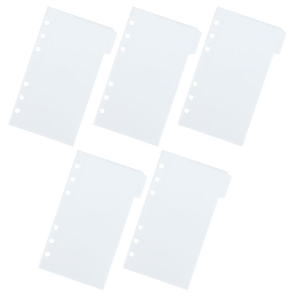 Page Dividers With Pockets Binder Pockets Document Wallet Office Use 16.7X9.2X0.01CM Storage 5Set