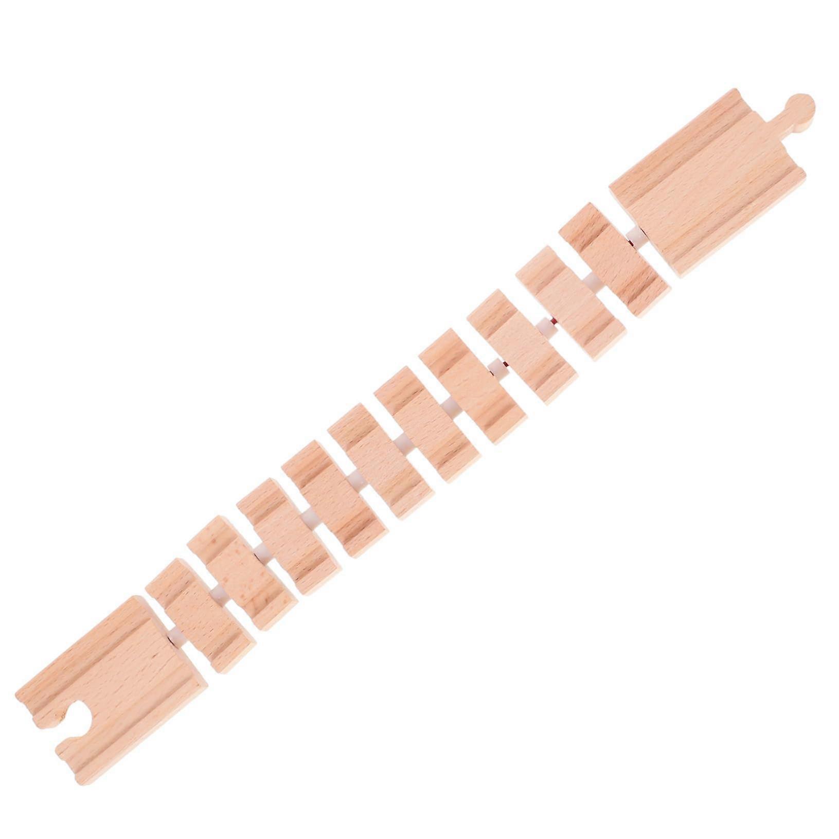 Railway Track Toy Play Train Kit Building 3D Puzzle Wooden Rails DIY Track