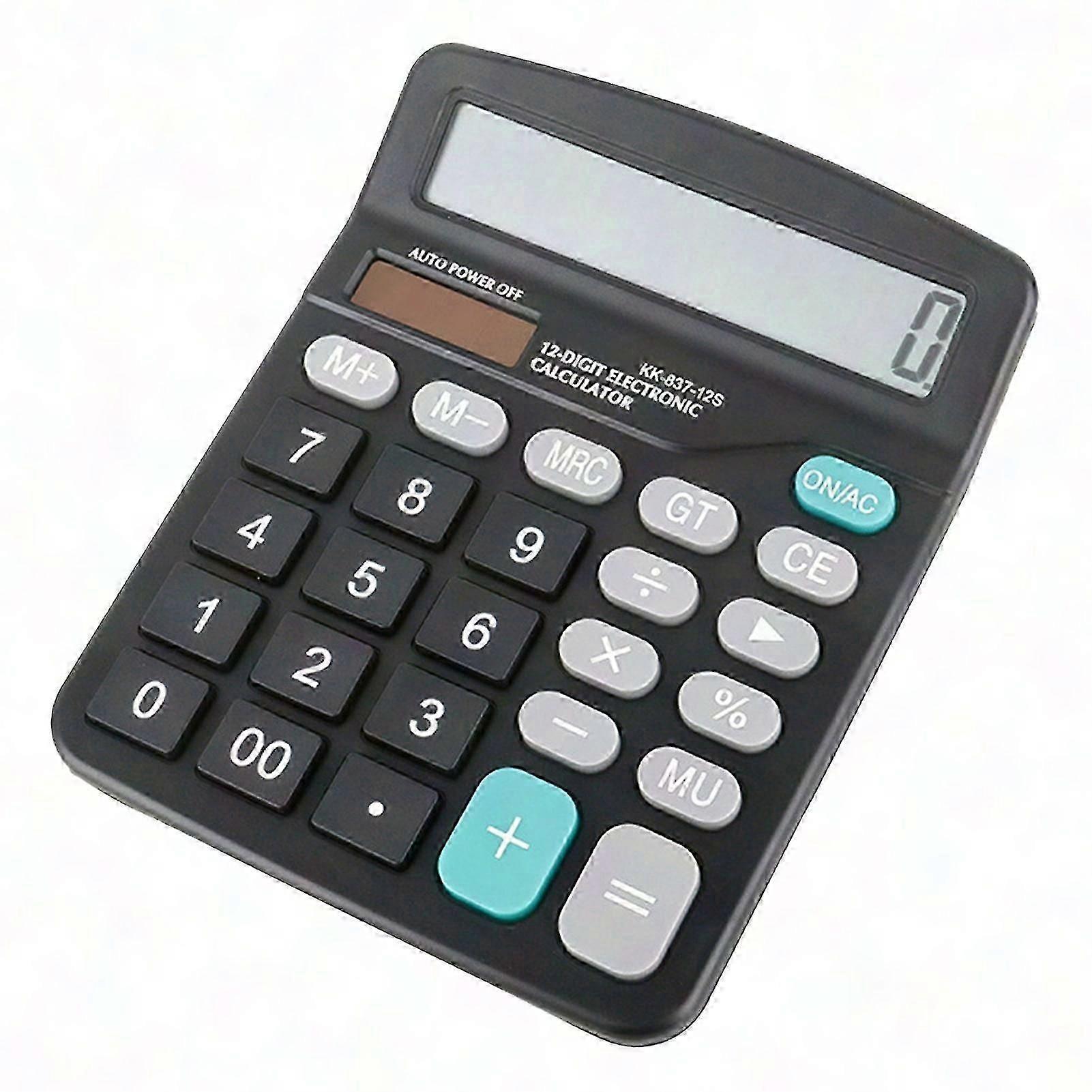 12-Digit Solar & Battery Powered Office Calculator