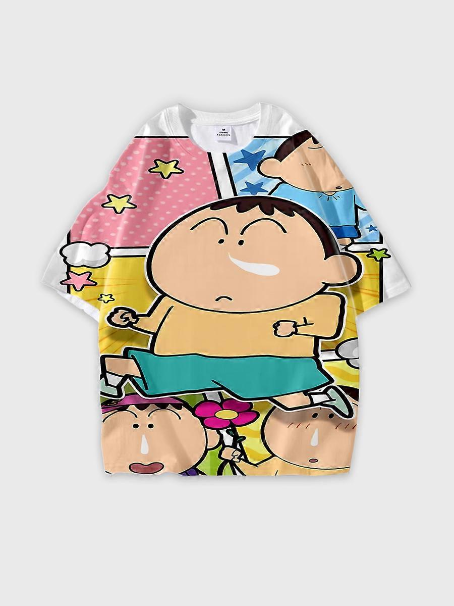 T-shirt round neck Pattern loose short sleeve JW1765