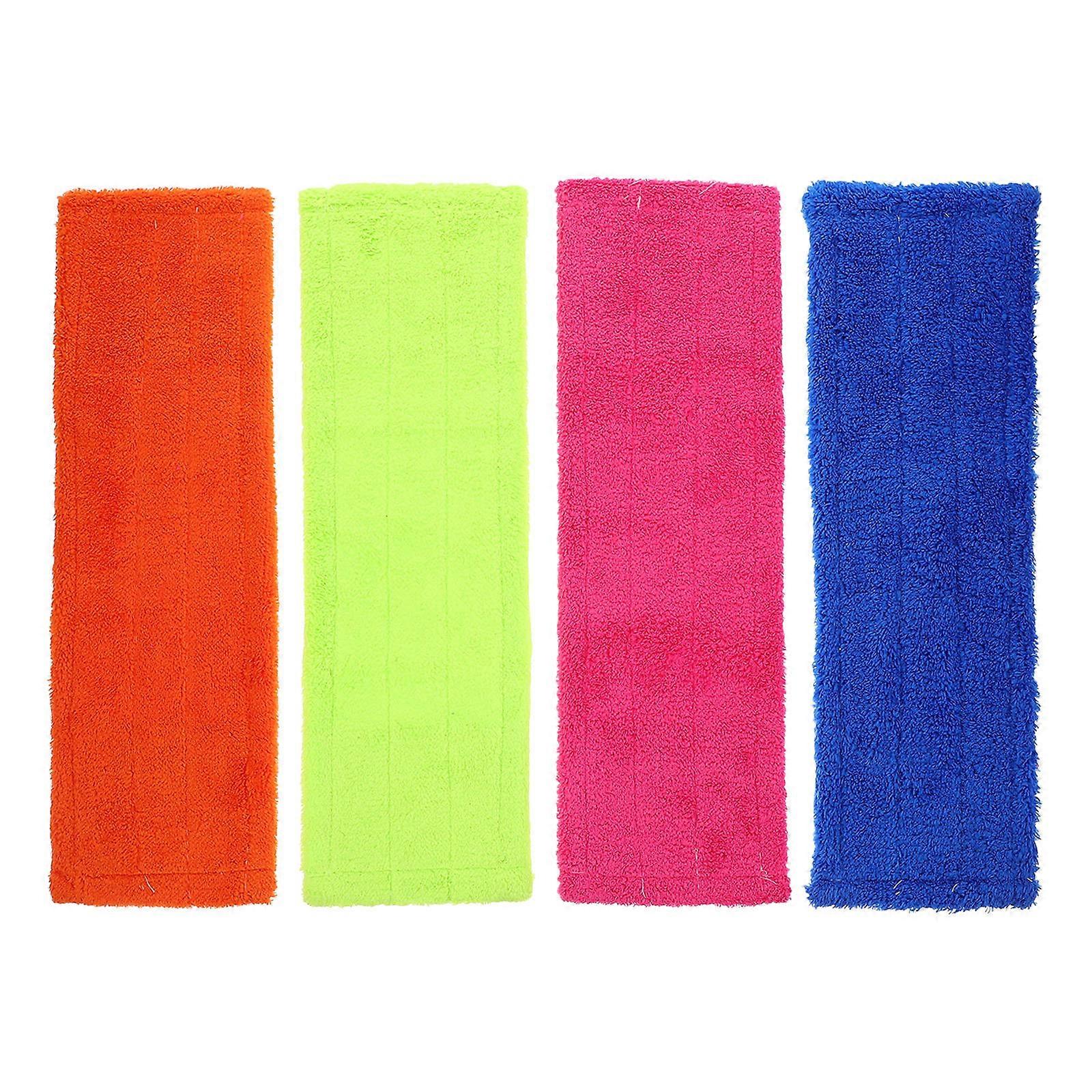 Replacement Mop Pads Coral Fleece Mop Supplies Cleaning Red 4Pcs