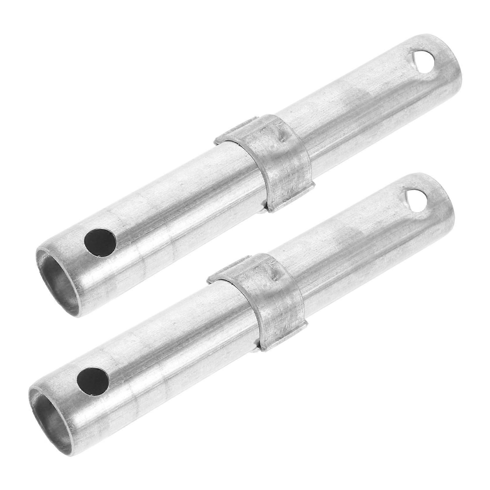 Scaffolding Connection Pins - 2-Pack Metal Safety Pins for Scaffold Couplers, Silver, Durable and Secure Fit