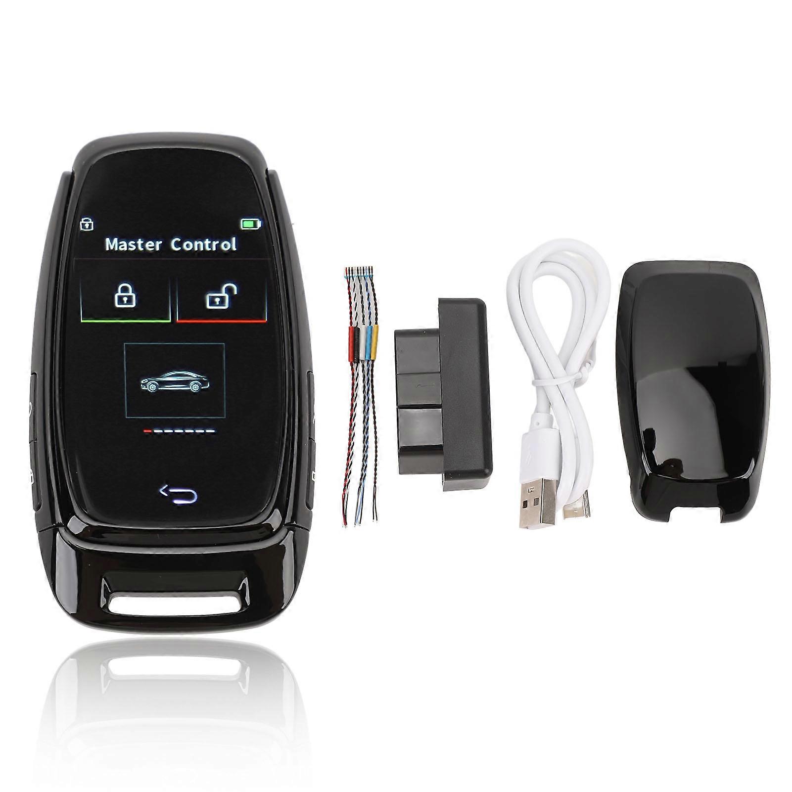 Keyless entry car key fob for one click start with LCD