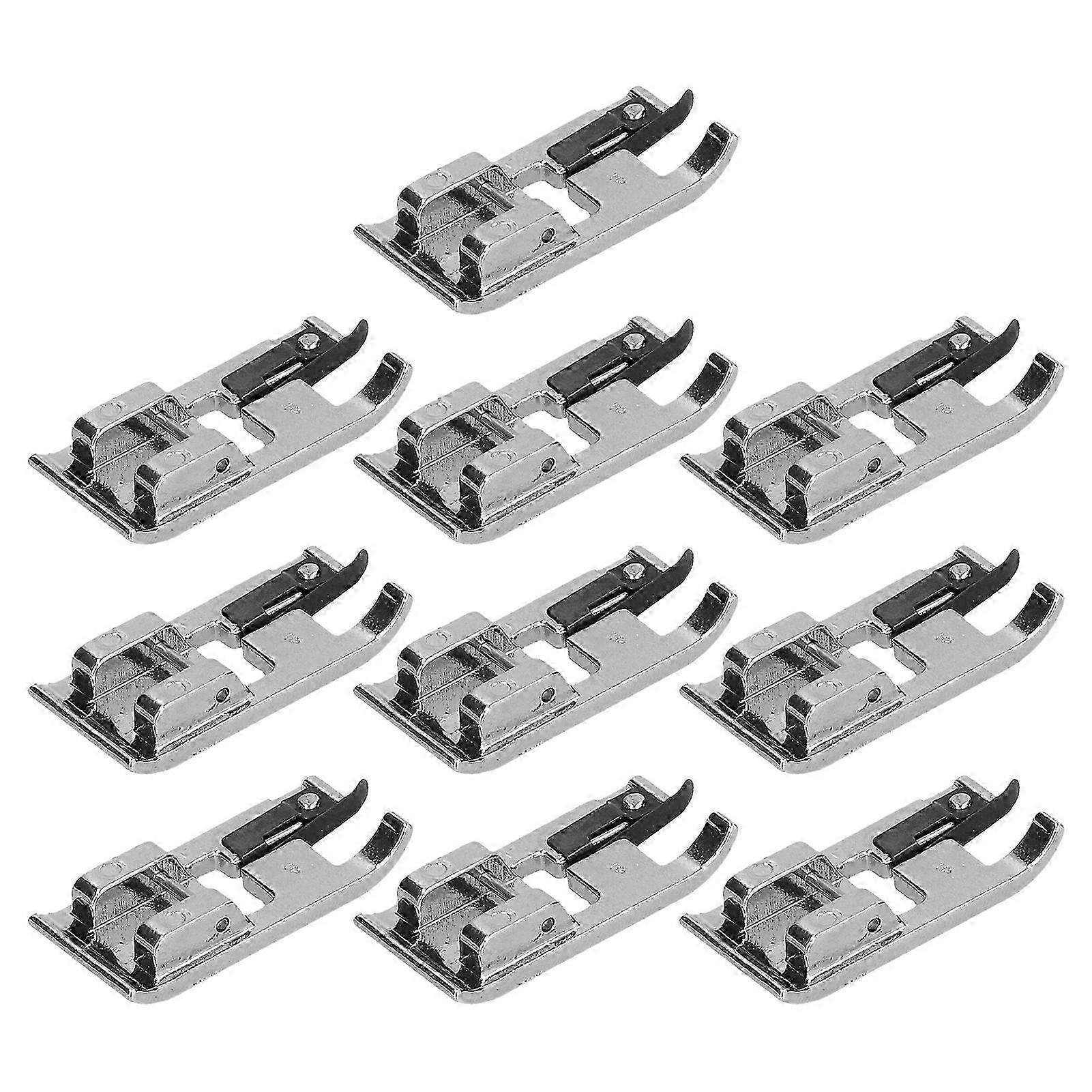 10PCS Portable Durable Stainless Steel Multi Function Presser Foot Compatible with Various Sewing Machines