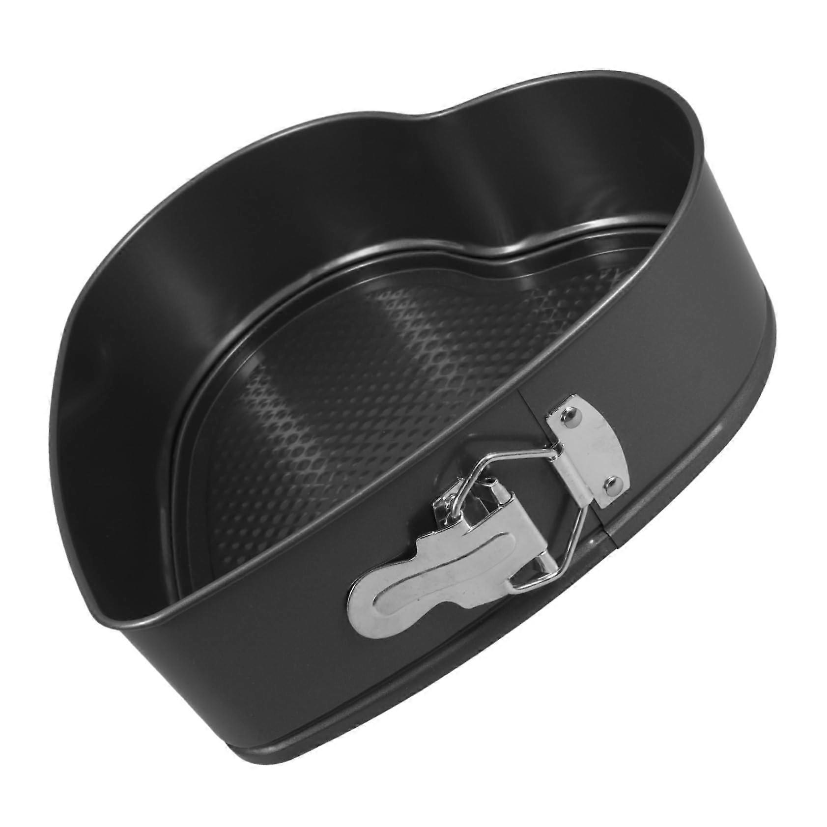 Heart-Shaped Nonstick Cake Pan Carbon Steel Locking Springform For Even Baking Oven-Safe Easy Handling For Dessert Bakers