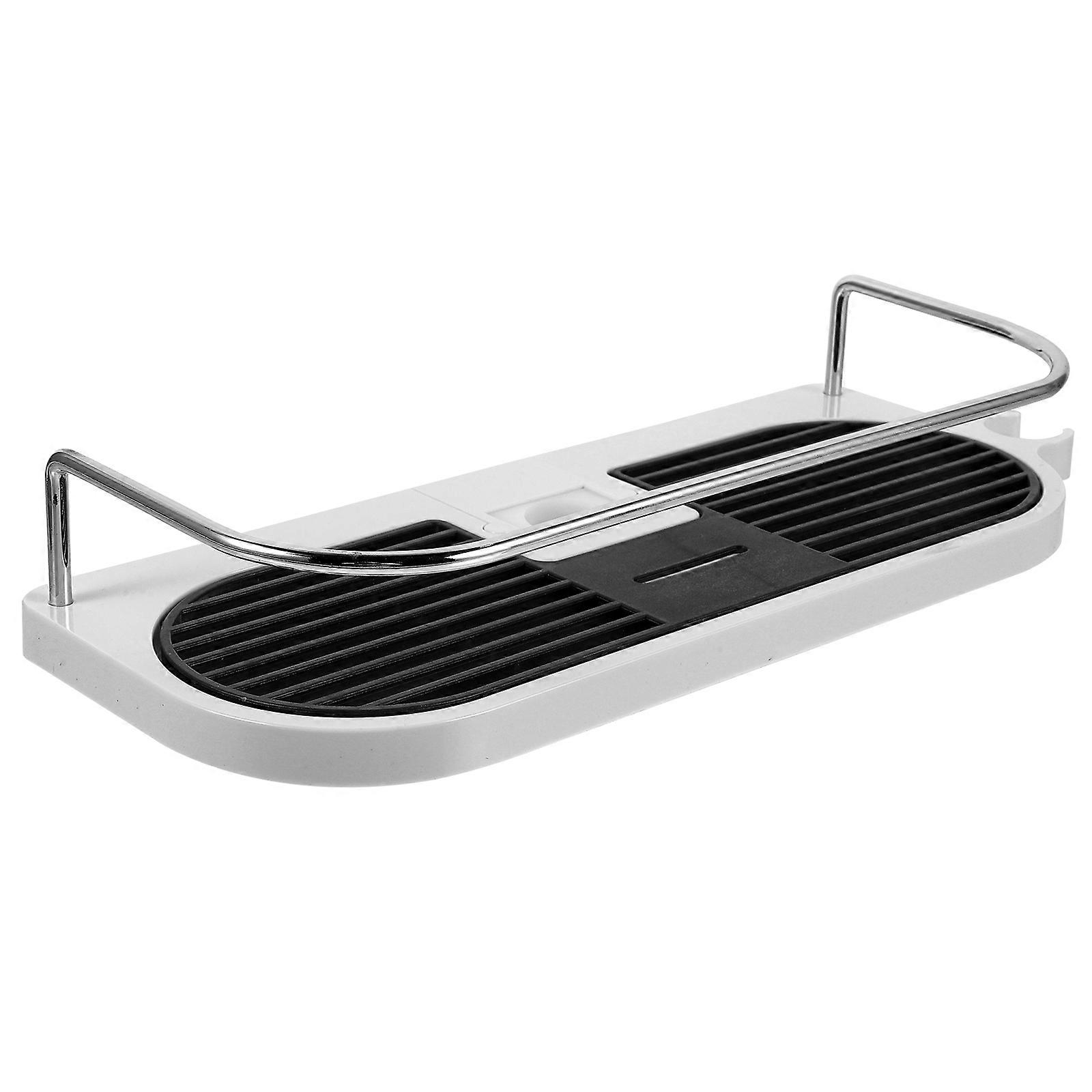 Hand Shower Holder Bathroom Shower Tray Rack Punch Free Lifting Support Storage For Shower Products Black 30x12cm Ergonomic Design 1Pcs