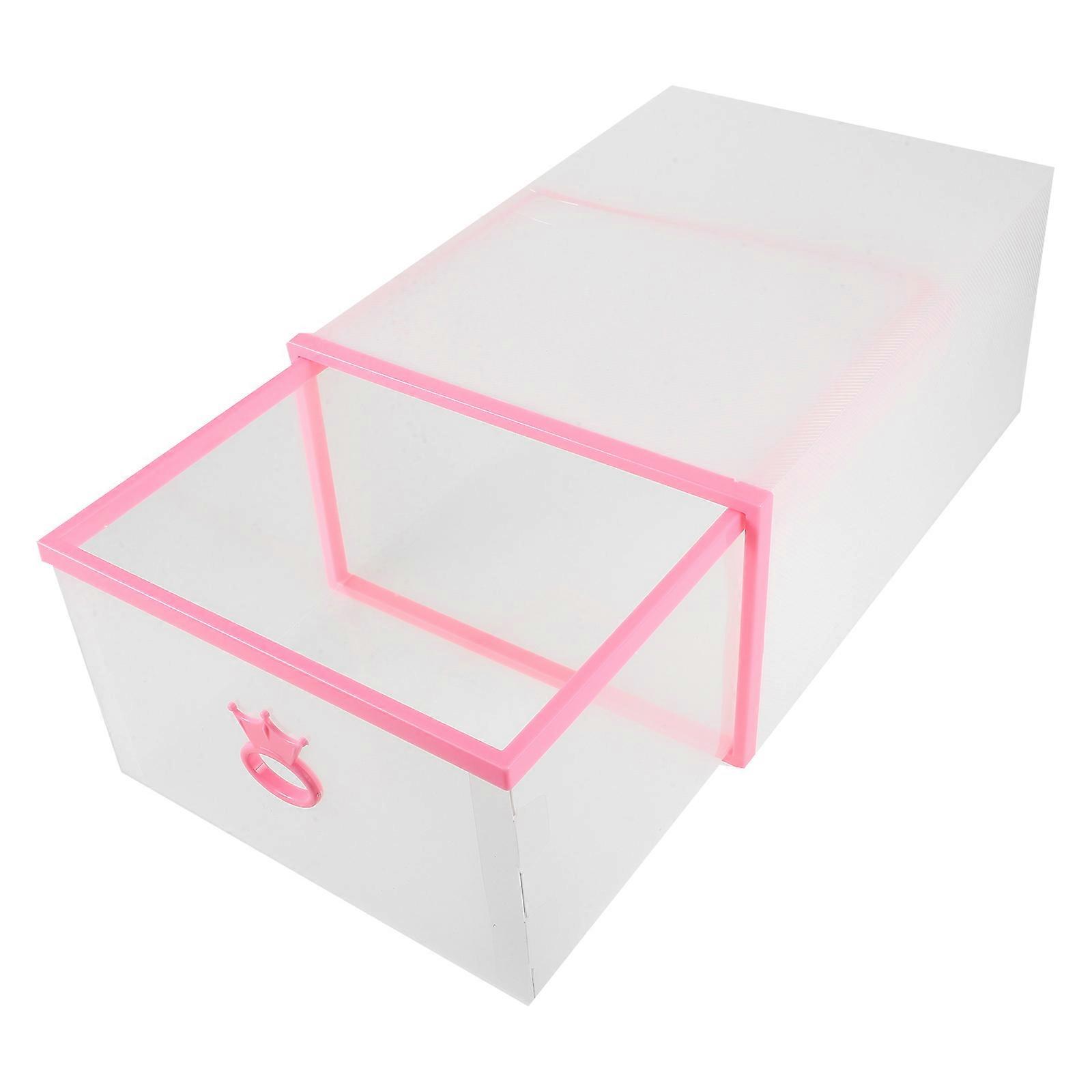 Shoe Storage Bins Boxes Transparent Visual Window Moisture Proof 33X23X14CM 1Set