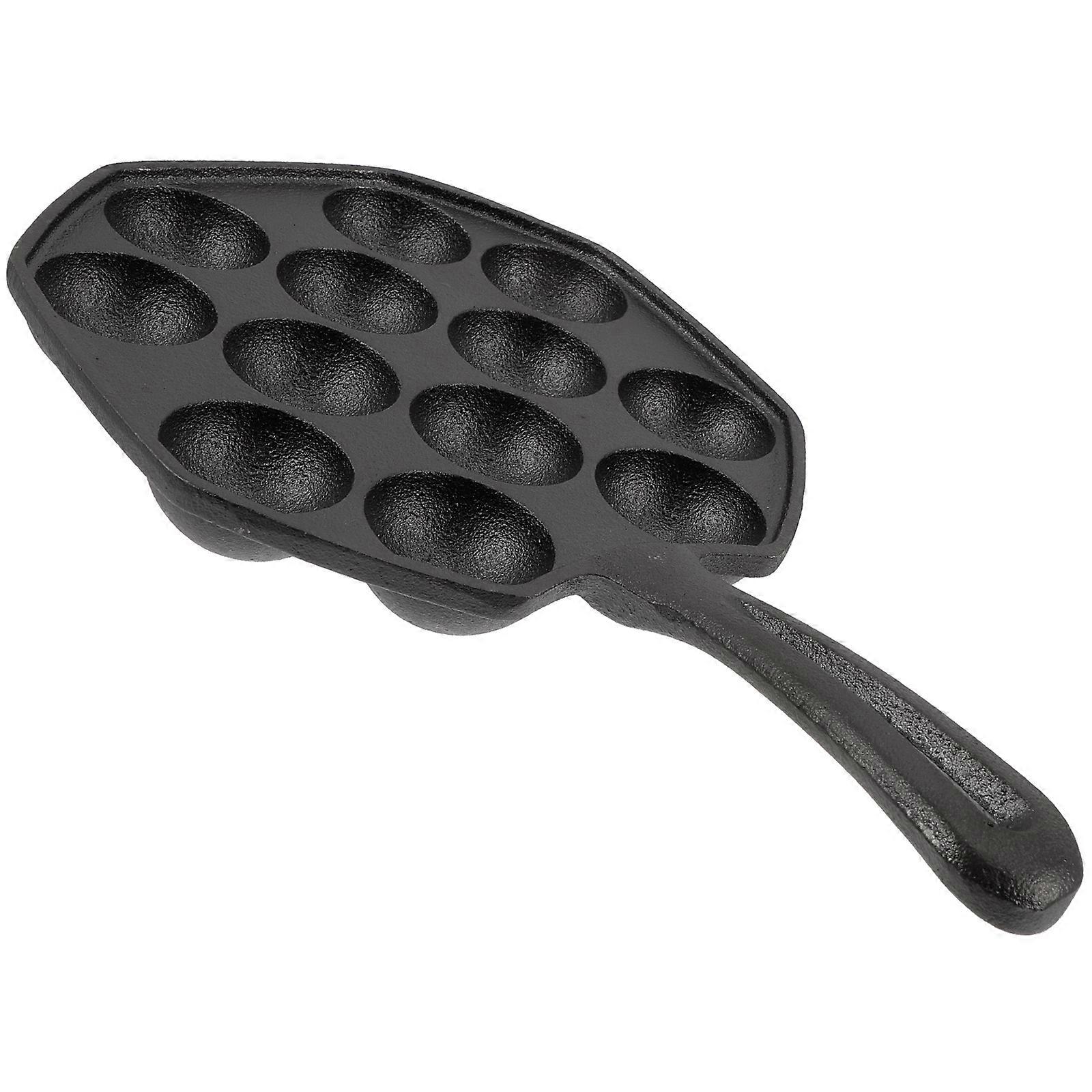 Cast Iron Escargot Baking Dish with Smooth Handles for Home and Restaurant Use – Oven and Dishwasher Safe Shellfish Serving Pan