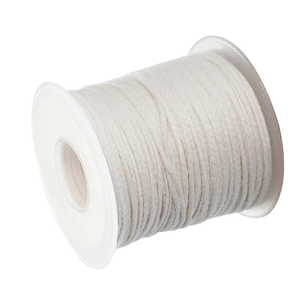 Candle Wicks for Candle Making White Braided Cotton Wick Spool 61 Meter Total Suitable for DIY Candles