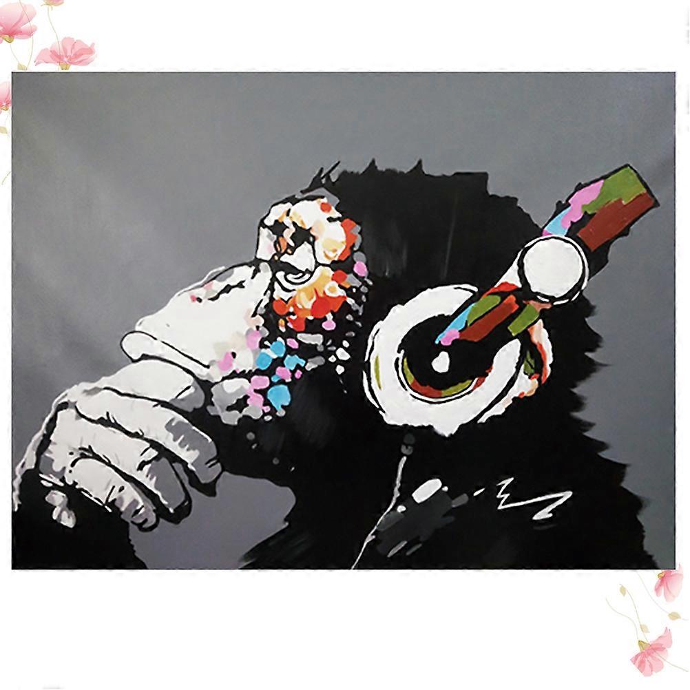 Rectangle 5D Diamond Picture Gorilla Monkey Design Home Wall Art 36X30CM Cloth Material 1Pack