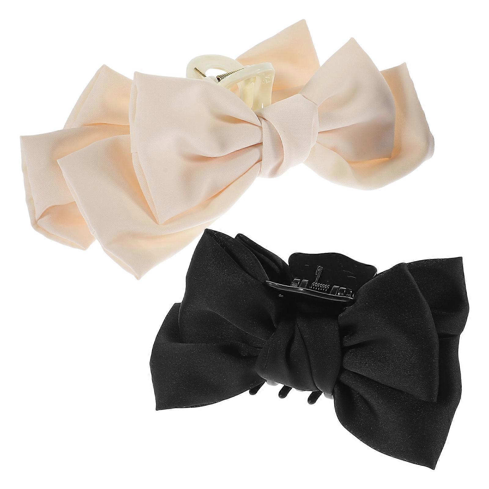 2 Pcs Large Decorative Bow Hair Claw Clips for Women – Suitable for Thick & Thin Hair, Perfect for Weddings, Birthdays & Daily Wear