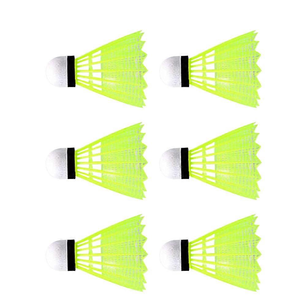 6pcs Nylon Badminton Shuttlecocks with Cork Tip and Elastic Design for Indoor/Outdoor Training and Sports Activities