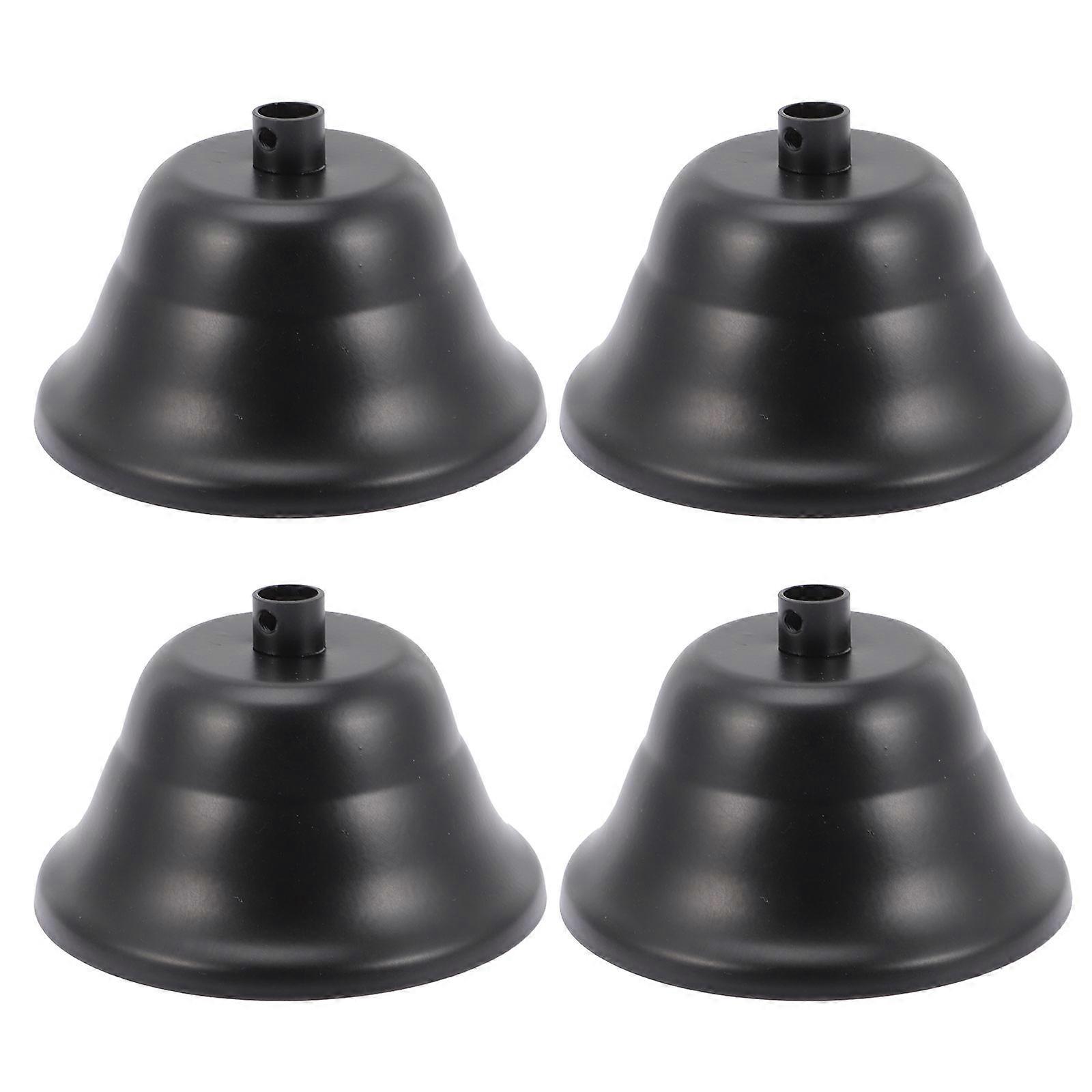 Fixture Canopy Bell-Shaped Cover Ceiling Light Mount Adults Diy Projects 9x6cm Iron 4Pcs