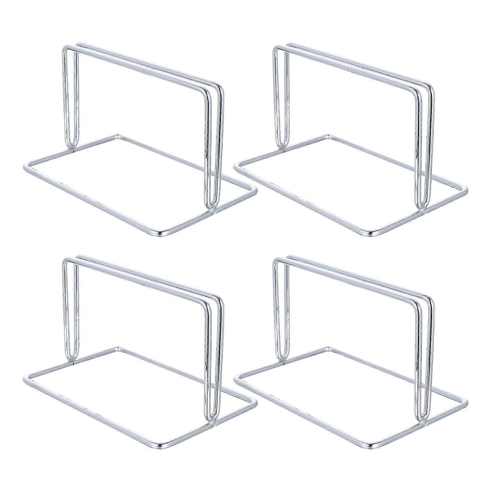 4Pcs Cold Rolled Steel Office Partition Brackets Partition Brackets Partition Holders (Silver)