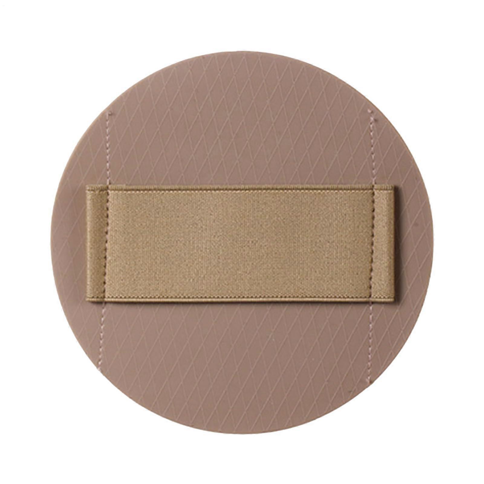 Silicone body scrubber, deep cleansing, exfoliating wash sponge, soft bath pad, 13x0.2cm light coffee brown